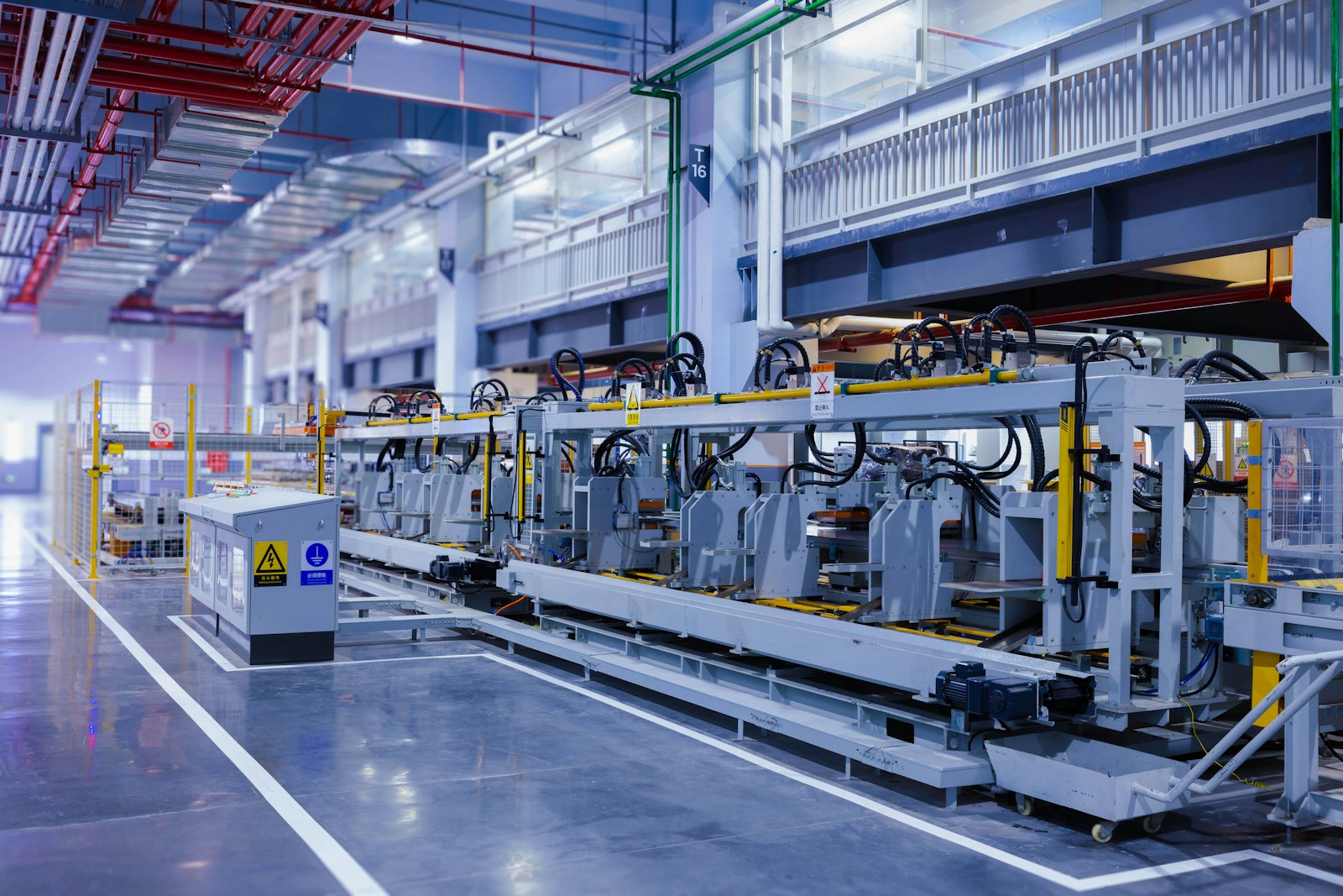 Heavy machinery set for precise processing.